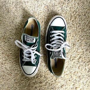 Forest Green Converse Low Tops